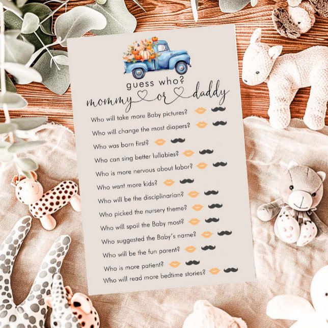 Jogo "Adivinha Quem" de Pumpkin do Chá de fraldas (Criador carregado)