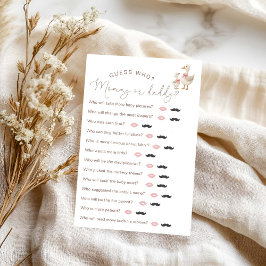 Jogo "Adivinha quem" do Chá de fraldas bobo