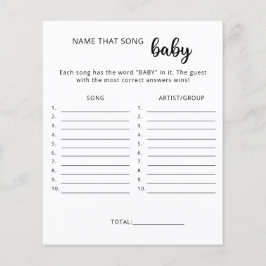 Jogo adivinhe a música para chá de bebê