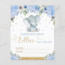 Jogo Adivinhe Quantos Chupetas Elefante Floral Azu