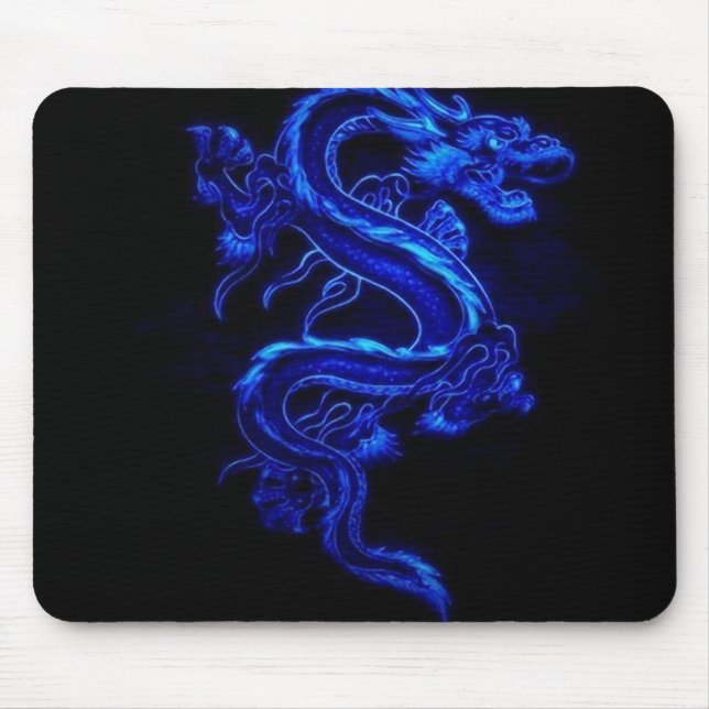 Jogo azul Mousepad do dragão (Frente)