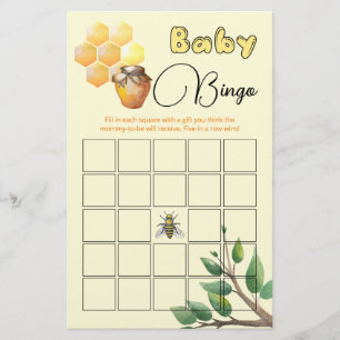 Jogo Bingo Chá de fraldas de Abelhas Pequenas