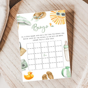 Jogo Bingo de Chá de fraldas de Apresentação Verde