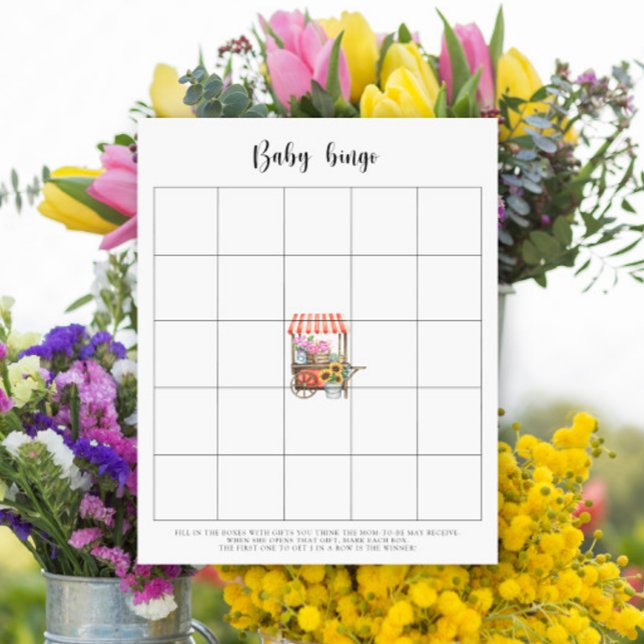 Jogo Bingo de Chá de fraldas Flor cultivado localm (Criador carregado)