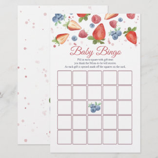 Jogo Bingo do Chá de fraldas de Berry