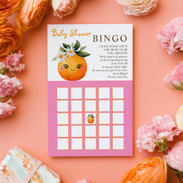 Jogo BINGO do Chá de fraldas de Fruta Laranja Pequ