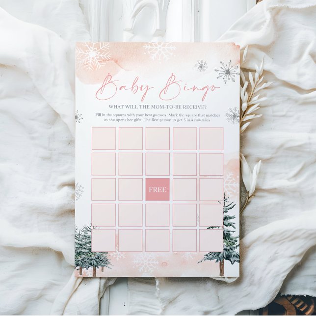 Jogo Bingo do Chá de fraldas de inverno (Criador carregado)