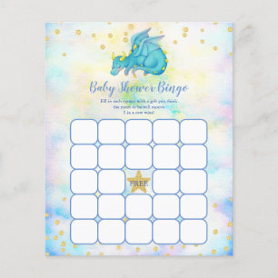 Jogo Bingo do Chá de fraldas do Dragão Azul
