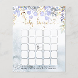 Jogo Bingo do chá de fraldas do Elefante de invern