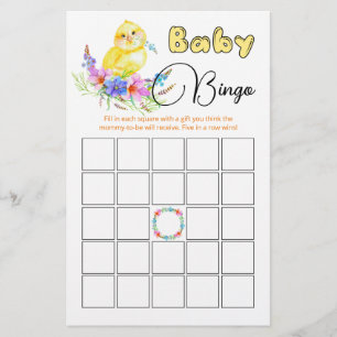 Jogo Bingo do Chá de fraldas Pequeno
