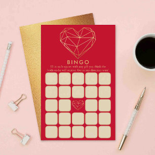 Jogo Bingo do Chá de panela do dia de os namorados