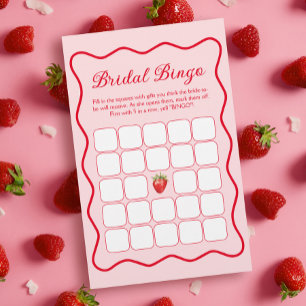 Jogo Bingo do Chá de panela Strawberry