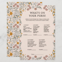 Jogo Boho Floral Botânico O Que Está na Sua Bolsa
