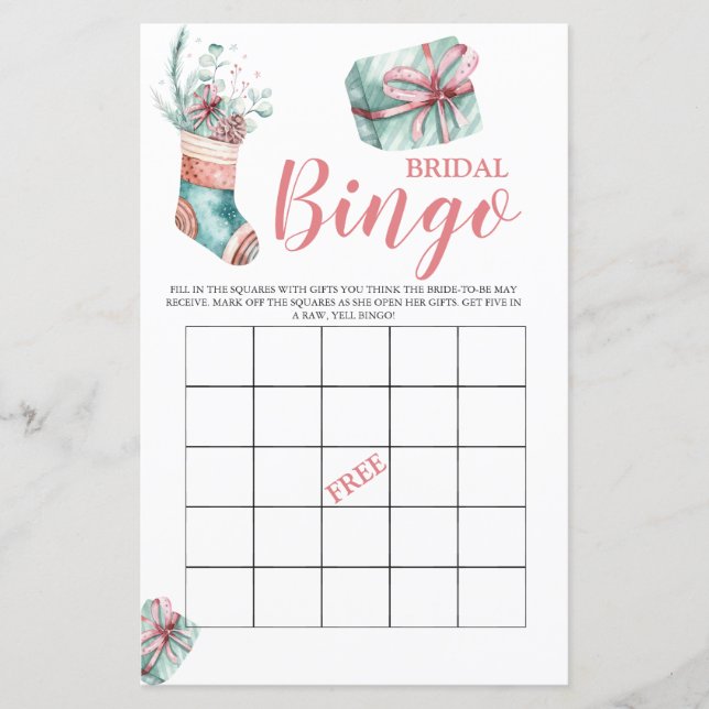 Jogo Bridal do Bingo de Natal (Frente)