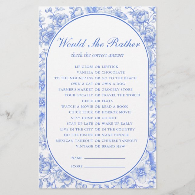 Jogo Bridal Ela Preferencialmente Algo Azul (Frente)