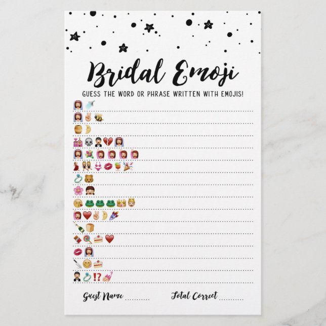 Jogo Bridal emoji com o jogo do Chá de panela de R (Frente)