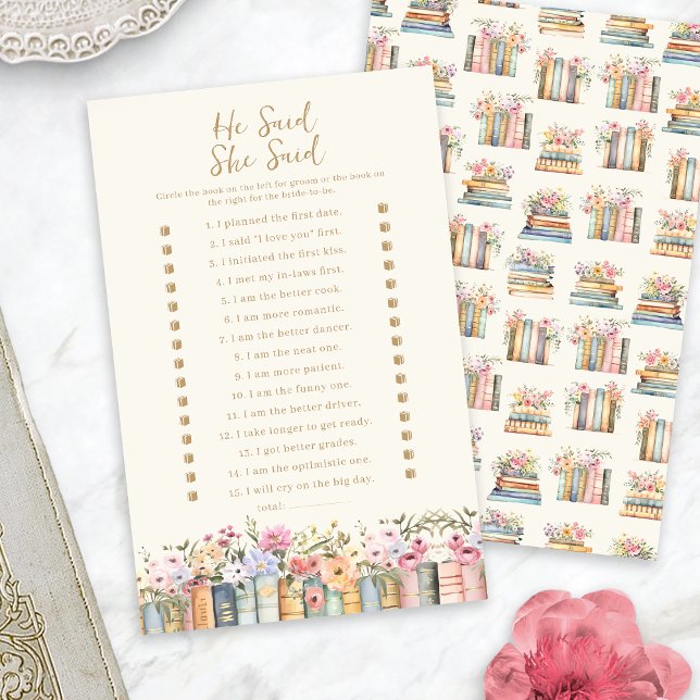 Jogo Bridal He Said She Said (He Said She Said Bridal Game
)