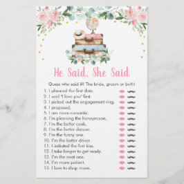 Jogo Bridal He Said She Said Floral Rosa