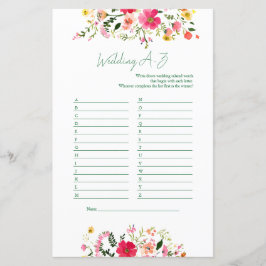 Jogo Casamento A a Z | Chá de panela Floral Brilha