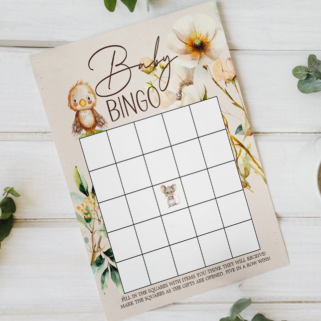 Jogo Chá de fraldas Duplo-Lado de Animais da Flore (Criador carregado)