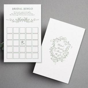 Jogo Clássico de Bridal Floral Verde Sage