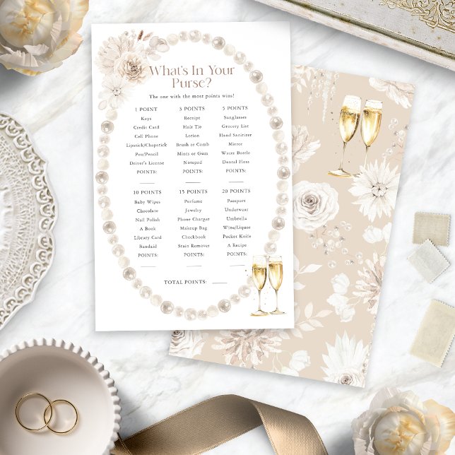 Jogo com chá de panela (Bridal Shower Purse Game
)