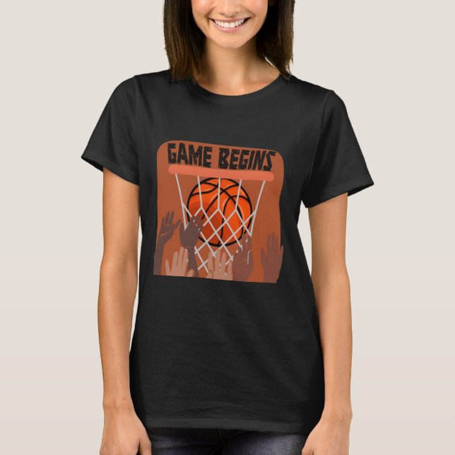 jogo começa basquete T-Shirt (Frente)
