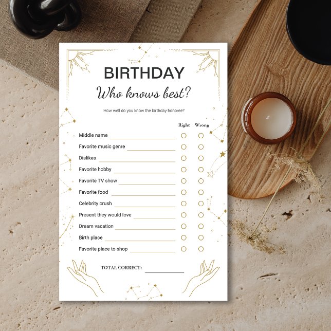 Jogo da Festa de aniversário da Lua do Horoscópio  (Mystic Horoscope Moon Birthday Party Game)