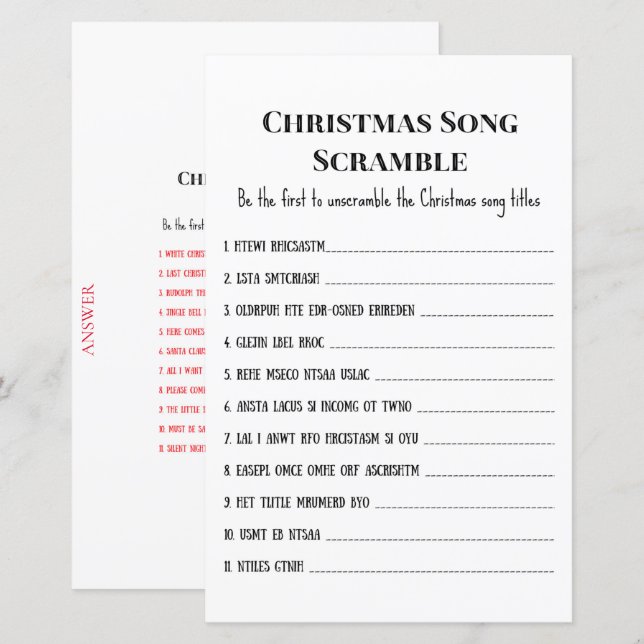 Jogo da Festa de Natal da Família Imprimido (Frente/Verso)