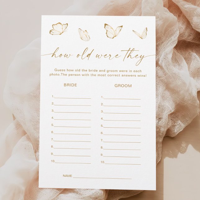 Jogo da Idade do Chá de panela de Borboleta Dourad (Criador carregado)