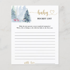 Jogo da lista de baldes de bebês da floresta azul