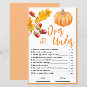 Jogo da Pumpkin Bridal Sobre ou Sob Queda
