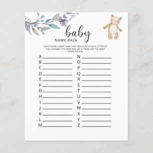 Jogo da raça do nome do bebê