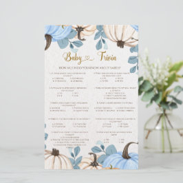 Jogo da trivialidade do bebê de abóbora