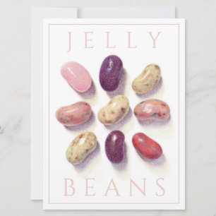 JOGO DA VELHA JELLY BEANS 6.5x8.75 Cartão Plano