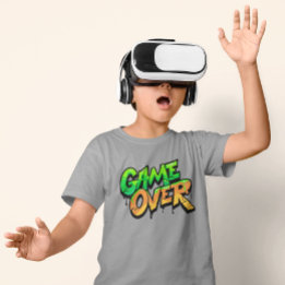 Jogo das Crianças Acabou Camiseta Divertida de Jog