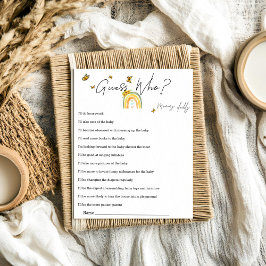 Jogo de Adivinhação Boho Arco-Íris Com Girassóis