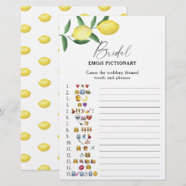 Jogo de adivinhação com emoji de chuveiro de noiva