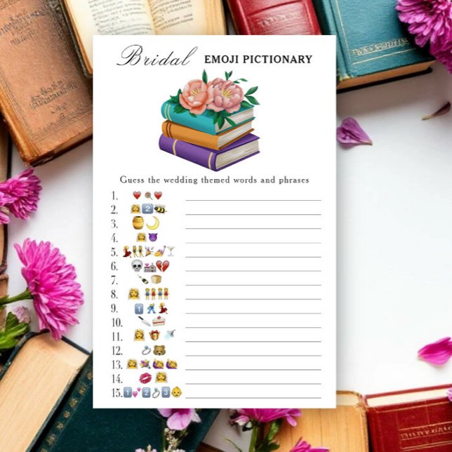 Jogo de adivinhação com emojis para chá de noiva L (Criador carregado)