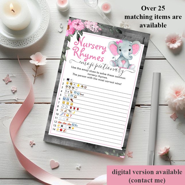 Jogo de adivinhação de emoji menina chá de bebê el (Criador carregado)