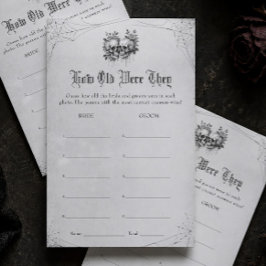 Jogo de Adivinhação de Idade para Chá de Noiva de