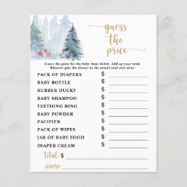 Jogo de adivinhação de preço de azul de inverno Ba