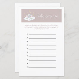 Jogo de adivinhação do Chá de fraldas de elefante