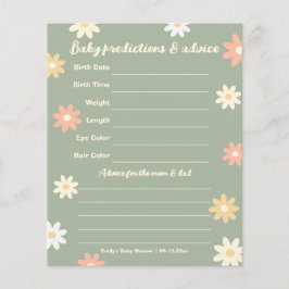 Jogo de adivinhação do Chá de fraldas de Flores de