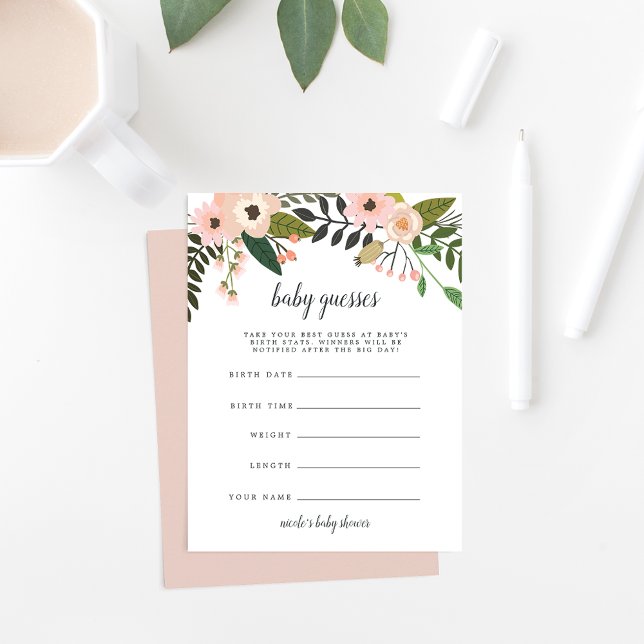 Jogo de Adivinhação do Chá de fraldas Peach Meadow (Criador carregado)