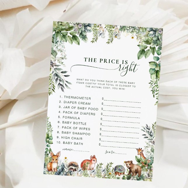 Jogo de Adivinhação do Preço do Chá de fraldas Woo (Criador carregado)