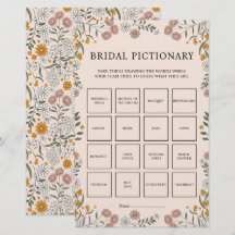 Jogo de Advinhação Floral Boho Terra Botânica Nupc