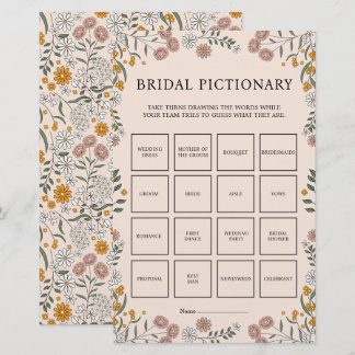 Jogo de Advinhação Floral Boho Terra Botânica Nupc