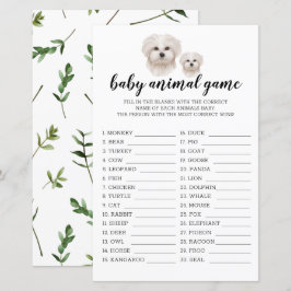 Jogo de Animais Bebês Cachorro Maltês Branco Aquar