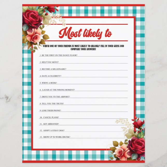 Jogo de Aniversário Azul Clássico Mais Provável (Frente)